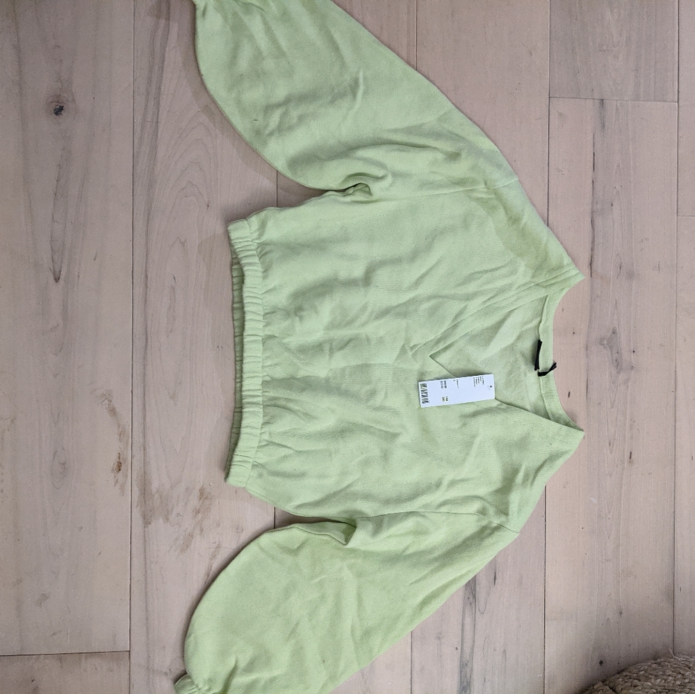 Lime green crop sweatshirt